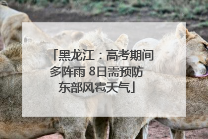 黑龙江：高考期间多阵雨 8日需预防东部风雹天气