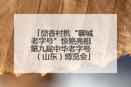 鼎香村携“聊城老字号”惊艳亮相第九届中华老字号（山东）博览会