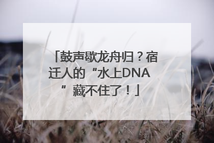 鼓声歇龙舟归？宿迁人的“水上DNA”藏不住了！