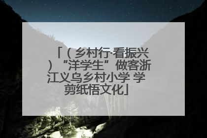 （乡村行·看振兴）“洋学生”做客浙江义乌乡村小学 学剪纸悟文化