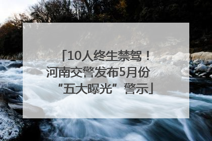 10人终生禁驾！河南交警发布5月份“五大曝光”警示