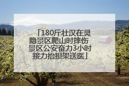 180斤壮汉在灵隐景区爬山时摔伤 景区公安奋力3小时接力抬担架送医