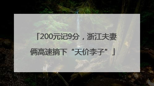 200元记9分，浙江夫妻俩高速摘下“天价李子”