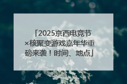 2025京西电竞节×核聚变游戏嘉年华重磅来袭！时间、地点