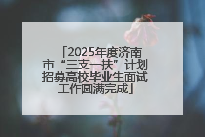 2025年度济南市“三支一扶”计划招募高校毕业生面试工作圆满完成