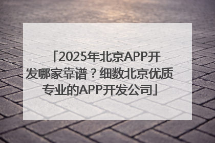 2025年北京APP开发哪家靠谱？细数北京优质专业的APP开发公司