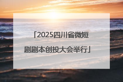 2025四川省微短剧剧本创投大会举行