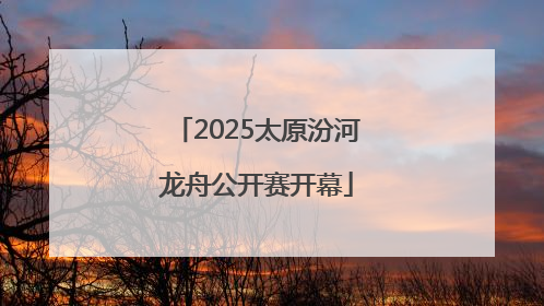 2025太原汾河龙舟公开赛开幕