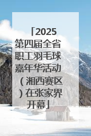 2025第四届全省职工羽毛球嘉年华活动（湘西赛区）在张家界开幕