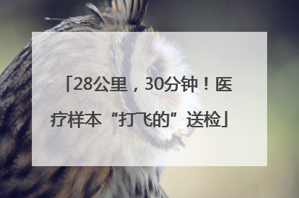 28公里，30分钟！医疗样本“打飞的”送检