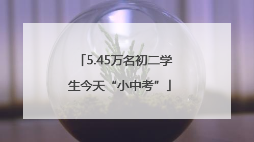 5.45万名初二学生今天“小中考”