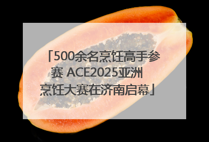 500余名烹饪高手参赛 ACE2025亚洲烹饪大赛在济南启幕